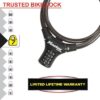 Antivol Vélo - MASTER LOCK - 8229EURDPRO - 90 cm de câble - Noir - Acier torsadé – Image 2
