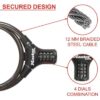 Antivol Vélo - MASTER LOCK - 8229EURDPRO - 90 cm de câble - Noir - Acier torsadé – Image 3