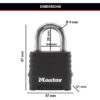 Master Lock Cadenas a combinaison Excell Zinc 57 mm Noir M178EURD – Image 5