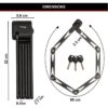 Antivol Vélo Pliable - MASTER LOCK - 8333EURDPRO - Acier Trempé, 3 Clés, Certifié, Support Inclus – Image 5