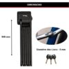 Antivol Vélo Pliable - MASTER LOCK - 8333EURDPRO - Acier Trempé, 3 Clés, Certifié, Support Inclus – Image 6