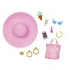 Barbie-Barbie Plage-Poupée blonde en maillot de bain et accessoires HPL73 – Image 3