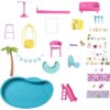Barbie-Maison de Reve-Maison de poupée 3 niveaux, piscine et toboggan HMX10 – Image 3