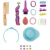 Barbie-Ultra Chevelure-Tete a Coiffer brune frisée meches arc-en-ciel HMD79 – Image 6