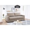 HEXAGONE Canapé droit convertible 3 places MAXIME - Made in France - Tissu Beige - Couchage express - L 194 x P 96 x H 83 cm – Image 2