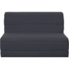 Banquette BZ 140x190 - Tissu gris - MELISSA - Confort moelleux - Déhoussable – Image 2