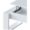 Table basse relevable - Mélaminé blanc  - L 105 x P 55 x H 45 cm NOVA – Image 6