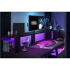 Lit mezzanine combiné enfant LED Gamer ONLINE - 90 x 200 cm - Noir mat - Sommier inclus - PARISOT – Image 5