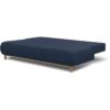 Banquette convertible 3 places MIKA - Tissu bleu foncé - Coffre de rangement - L 192 x H 84 x P 93 cm – Image 6