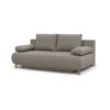 Banquette convertible 3 places MIKA - Tissu beige - Coffre de rangement - L 192 x H 84 x P 93 cm – Image 3