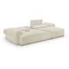 Canapé d'angle droit convertible 3 places MILO - Velours côtelés beige - Coffre de rangement - L 264 x H 84 x P 99/145 cm – Image 5