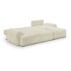 Canapé d'angle droit convertible 3 places MILO - Velours côtelés beige - Coffre de rangement - L 264 x H 84 x P 99/145 cm – Image 6