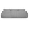 Canapé d'angle gauche convertible MILO 4 places - Tissu gris - Coffre de rangement - L 264 x H 84 x P 99/145 cm – Image 6