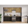 MODENA - Cuisine complete - 260 cm - Chene artisan / Noir mat - Plan de travail non inclus – Image 2