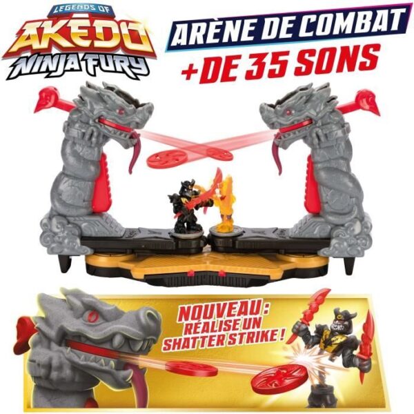 Arene de Combat Ninja Fury - MOOSE TOYS - AKEDO - Combat avec figurines
