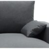 Canapé d'angle convertible - MORGAN - 3 places - Anthracite avec coffre et coussins déco - 236x143x85cm – Image 5