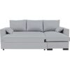 Canapé d'angle convertible - MORGAN - 3 places - Gris clair avec coffre 236x143x85cm – Image 2