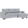 Canapé d'angle convertible - MORGAN - 3 places - Gris clair avec coffre 236x143x85cm – Image 3
