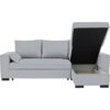Canapé d'angle convertible - MORGAN - 3 places - Gris clair avec coffre 236x143x85cm – Image 4