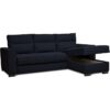 Canapé angle convertible réversible 4 places MONTREAL - Tissu bleu foncé - L 247 x P 158 x H 92 cm - Fabriqué en France - HEXAGONE – Image 6