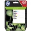 HP 364 Pack de 4 cartouches d'encre noire