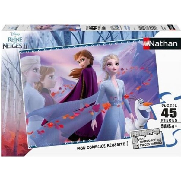 Puzzle La Reine des Neiges 2 - Nathan - 45 pieces - Amour de deux soeurs