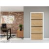 Kit de Rénovation de Porte - NORDLINGER PRO - 4 Feuilles 85 x 50 cm & 3 Profils Noirs 85 x 2 cm - Chene Naturel – Image 3