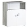Commode bébé LEAF - 2 portes et 1 niche - 2 portes - Blanc - 76 x 97 x 66 cm – Image 2