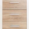 Buffet bas PILVI - 2 portes et 4 tiroirs - Blanc et chene sonoma - L 122,6 x P 34,2 x H 81,1 cm – Image 5