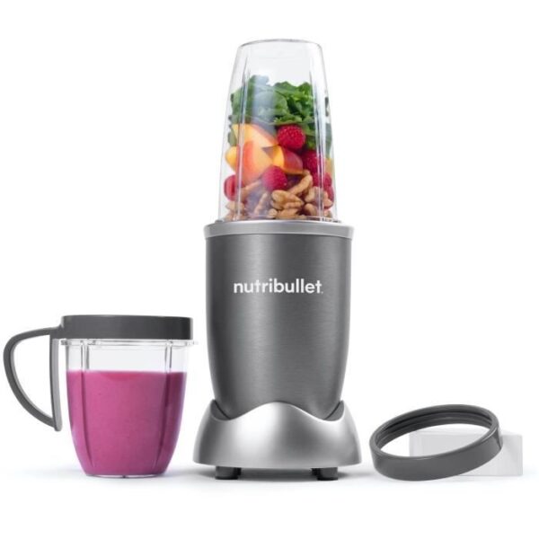 Blender - NUTRIBULLET - NB606DG - 0.7L - Acier Inoxidable - Gris - Original 600 - Pour smoothie