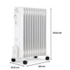Radiateur électrique bain d'huile 2500W OCEANIC - 3 puissances - 11 éléments - Blanc - Mobile – Image 4