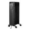 Radiateur électrique bain d'huile 1500W OCEANIC - 3 puissances - Thermostat électronique - Télécommande - Mobile - Noir