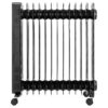 Radiateur électrique bain d'huile 2500W OCEANIC - 3 puissances - Thermostat électronique - Télécommande - Mobile - Noir – Image 4