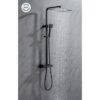 Colonne de douche OCEANIC - Mitigeur thermostatique - Pomme haute carrée 30x30 cm - Noir mat – Image 2
