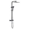Colonne de douche OCEANIC - Mitigeur thermostatique - Pomme haute carrée 30x30 cm - Noir mat