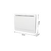 Radiateur électrique fixe a inertie seche céramique 1000W OCEANIC Rubis - Design galbé - Blanc - NF – Image 4
