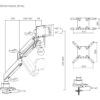 Support d'écran articulé pour bureau - OPLITE - MT57 - Blanc – Image 6