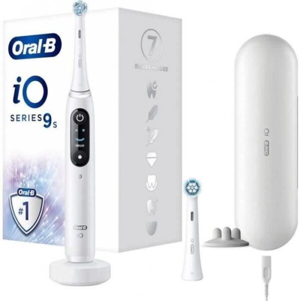 Brosse a Dents Électrique Oral-B iO 9N - Blanc - Oscillatoire - 2 Brossettes