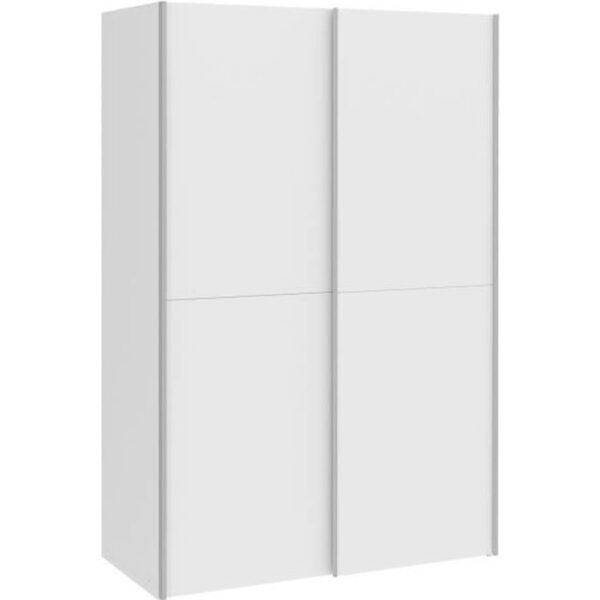 Armoire 2 portes coulissantes - Blanc mat - L 120 x P 61