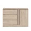 Commode ESCALE - 3 tiroirs - 1 porte - Décor chene -  L 109,8 x H 76,8 x P 50 cm – Image 5