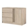 Commode ESCALE - 3 tiroirs - 1 porte - Décor chene -  L 109,8 x H 76,8 x P 50 cm – Image 6