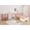 Chambre complete enfant 3 pieces ZODIAC - Lit + chevet + bureau - Décor blanc - PARISOT