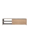 Meuble TV PILVI - Blanc et béton clair - Contemporain - L 120 x P 42,1 x H 31,8 cm – Image 6