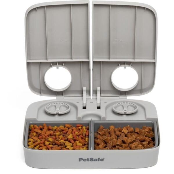 Distributeur automatique - PETSAFE - 2 repas - Plastique sans BPA - 300g capacité - Minuterie réglable