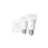 Ampoules connectées Philips Hue Kit de démarrage ampoule connectée White 9.5 Watt E27 x2 + Philips Hue Bridge – Image 3