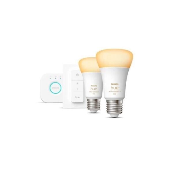 Philips Hue - Kit démarrage ampoule LED connectée White - 10