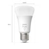 PHILIPS Hue White Ampoules LED connectées E27 - Compatible Bluetooth pack de 2 – Image 2