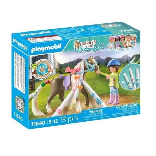 PLAYMOBIL 71640 Cavaliere avec criniere de cheval a colorier