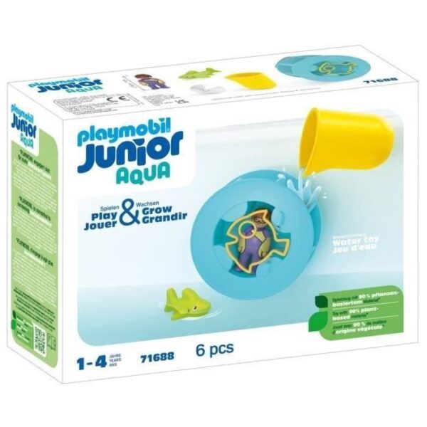 PLAYMOBIL Junior 71688 Roue aquatique avec bébé requin