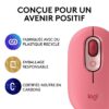 Souris - Sans fil - Logitech - Pop Mouse - avec Emoji - Rose – Image 5